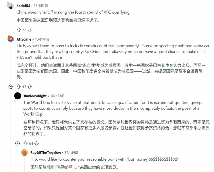 外泄文件:国际足联加速推进64队世界杯 中国印度参赛前景再遭质疑 外泄文件:国际足联加速推进64队世界杯 中国印度参赛前景再遭质疑